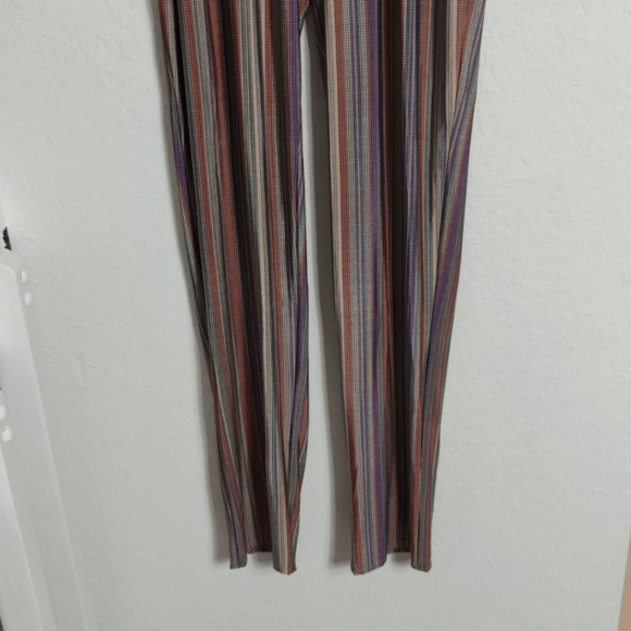 Alexis Pants Womens Large Striped Rainbow Multicolor Pull On boho Hippie - Picture 3 of 9